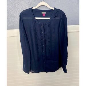 Vince Camuto Navy Blue Blouse